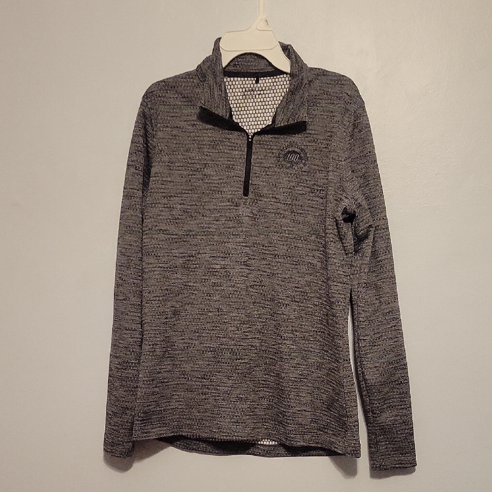 Nike Black and White Dri-FIT Grid Pattern Top